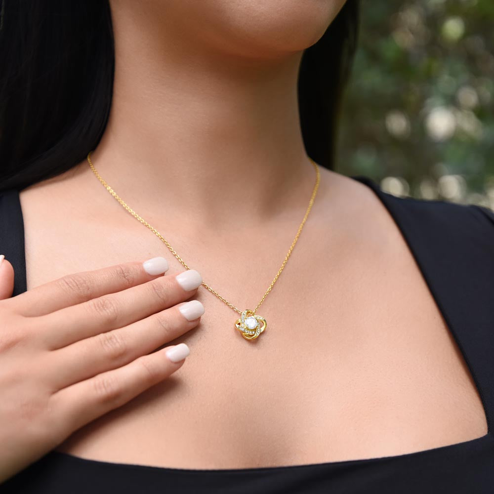 Christmas Love Knot Necklace, To My Beautiful Wife
